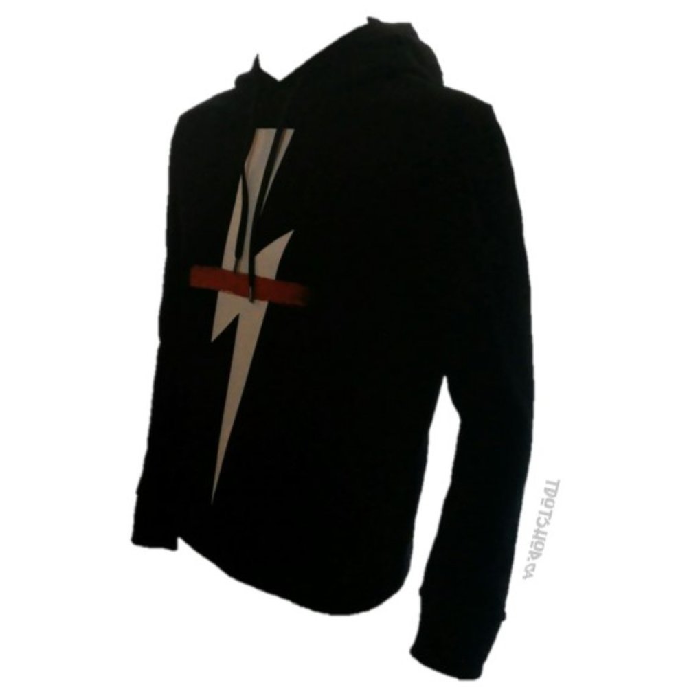 NEIL BARRETT Crossed Out Bolt Hoodie B R & W - Picture 1 of 10